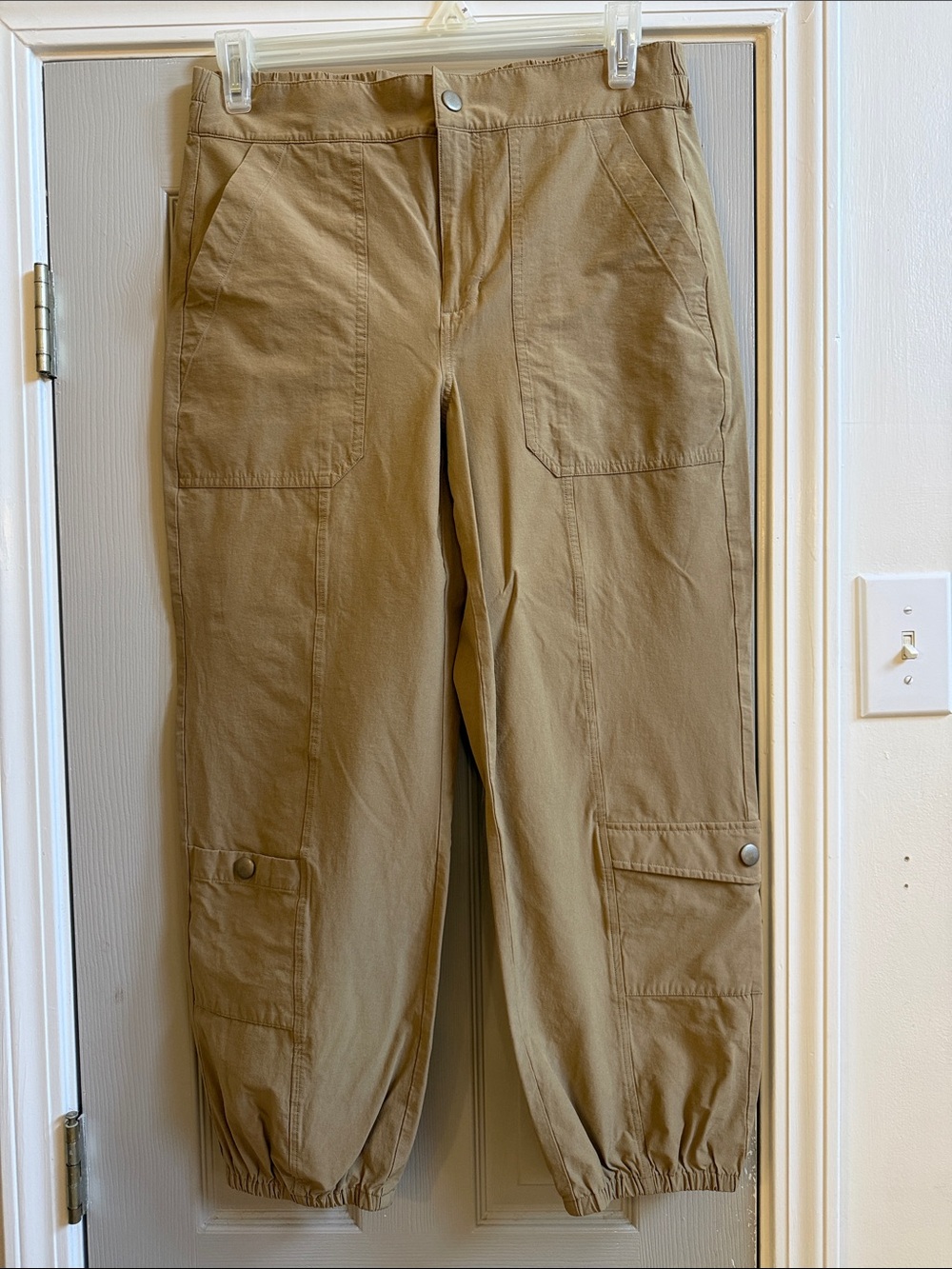 CAbi Tan Cargo Jogger Pants